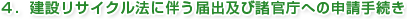 ４.建設リサイクル法に伴う届出及び諸官庁への申請手続き